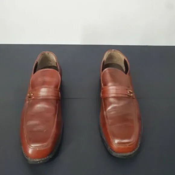 Lehigh Safety Shoes Mens 9.5 EEE Brown Leather Penny Loafers Slip On Work - Picture 2 of 7